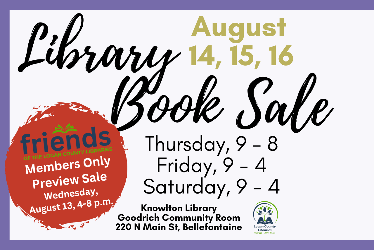 Book sale announcement and times of book sale